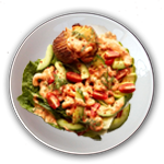 Baked Potato With Prawns 