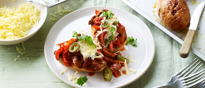 Baked Potato With Spicy Mince 